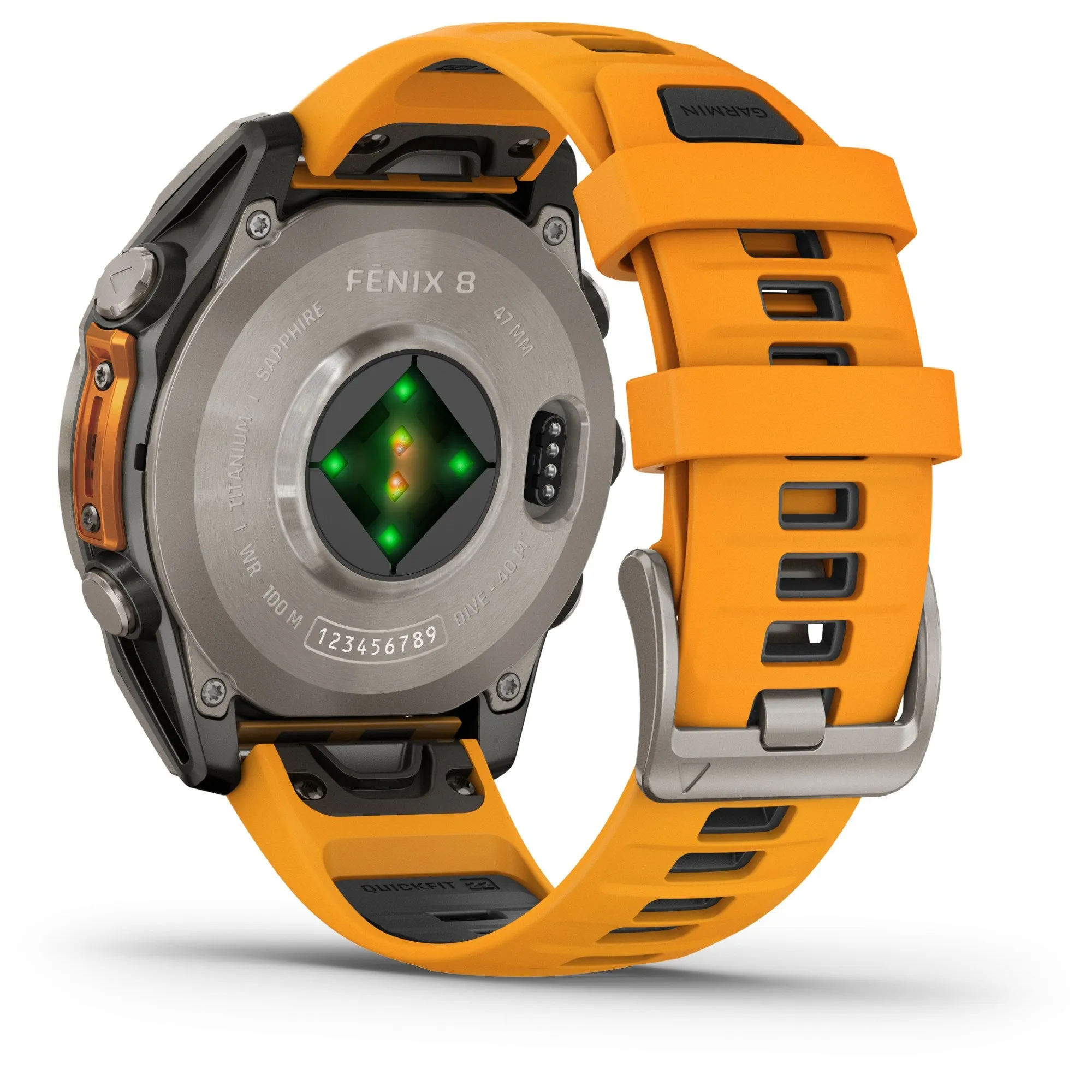 Garmin | Fenix 8 AMOLED Sapphire | Titanium/Spark Orange