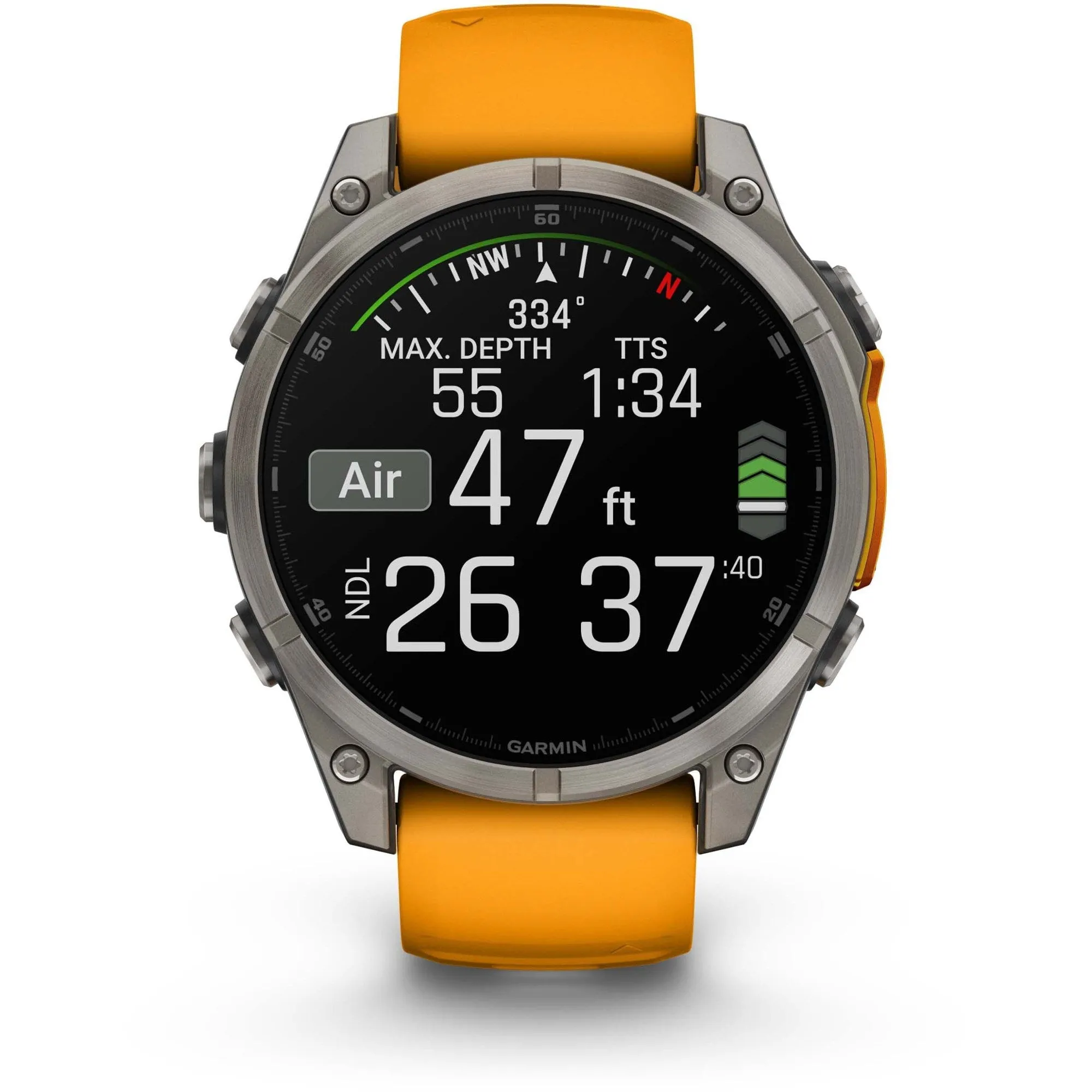 Garmin | Fenix 8 AMOLED Sapphire | Titanium/Spark Orange