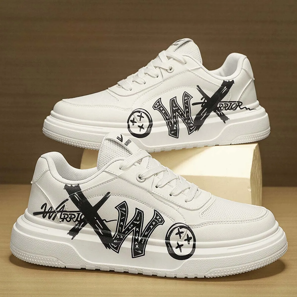 Graffiti-Style Casual Sneakers