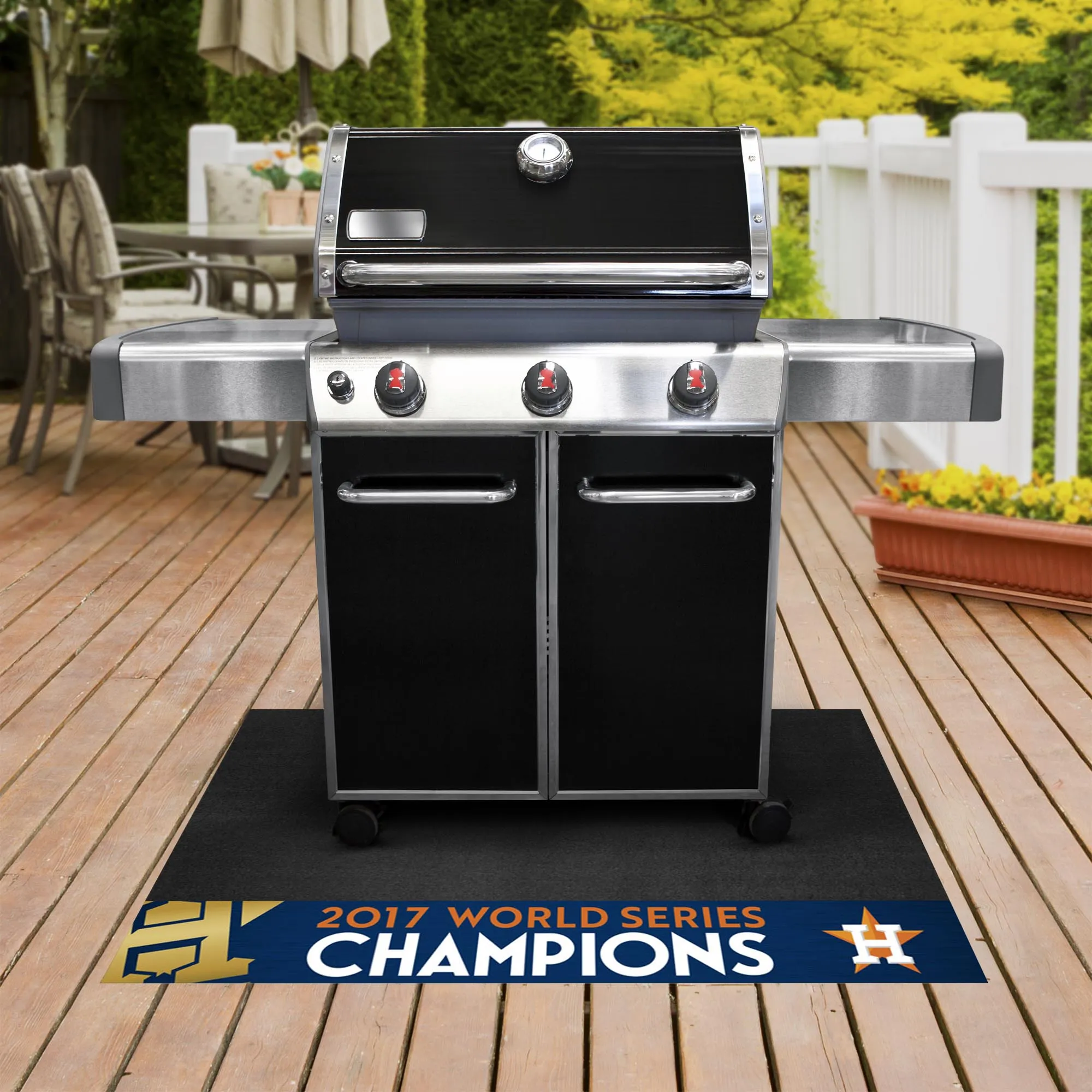 Houston Astros 2017 MLB World Series Champions Vinyl Grill Mat - 26in. x 42in.