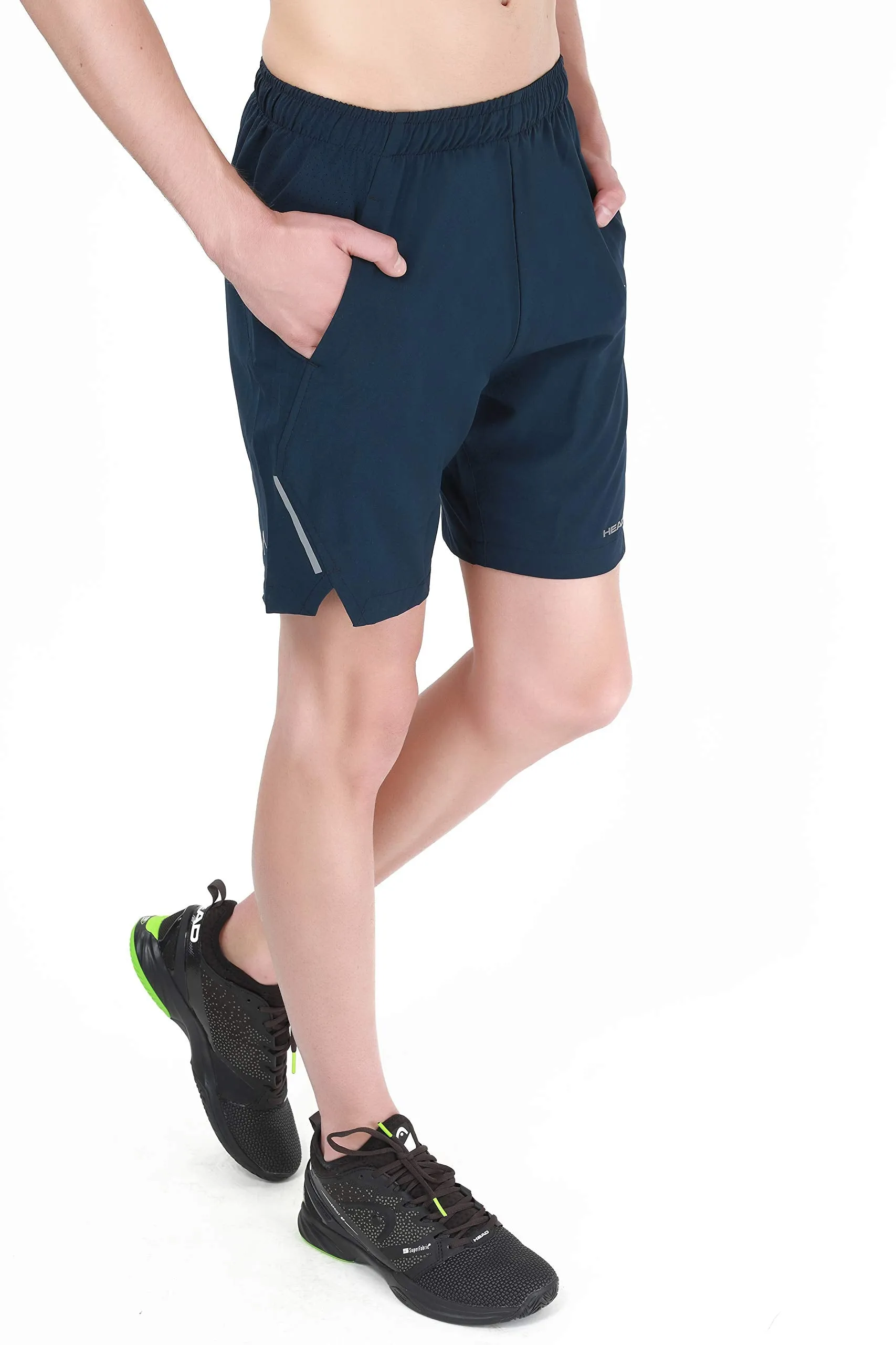 HPS-1087 Polyester Tennis Shorts for Mens | Size - X-Large | Colour - Dark Navy