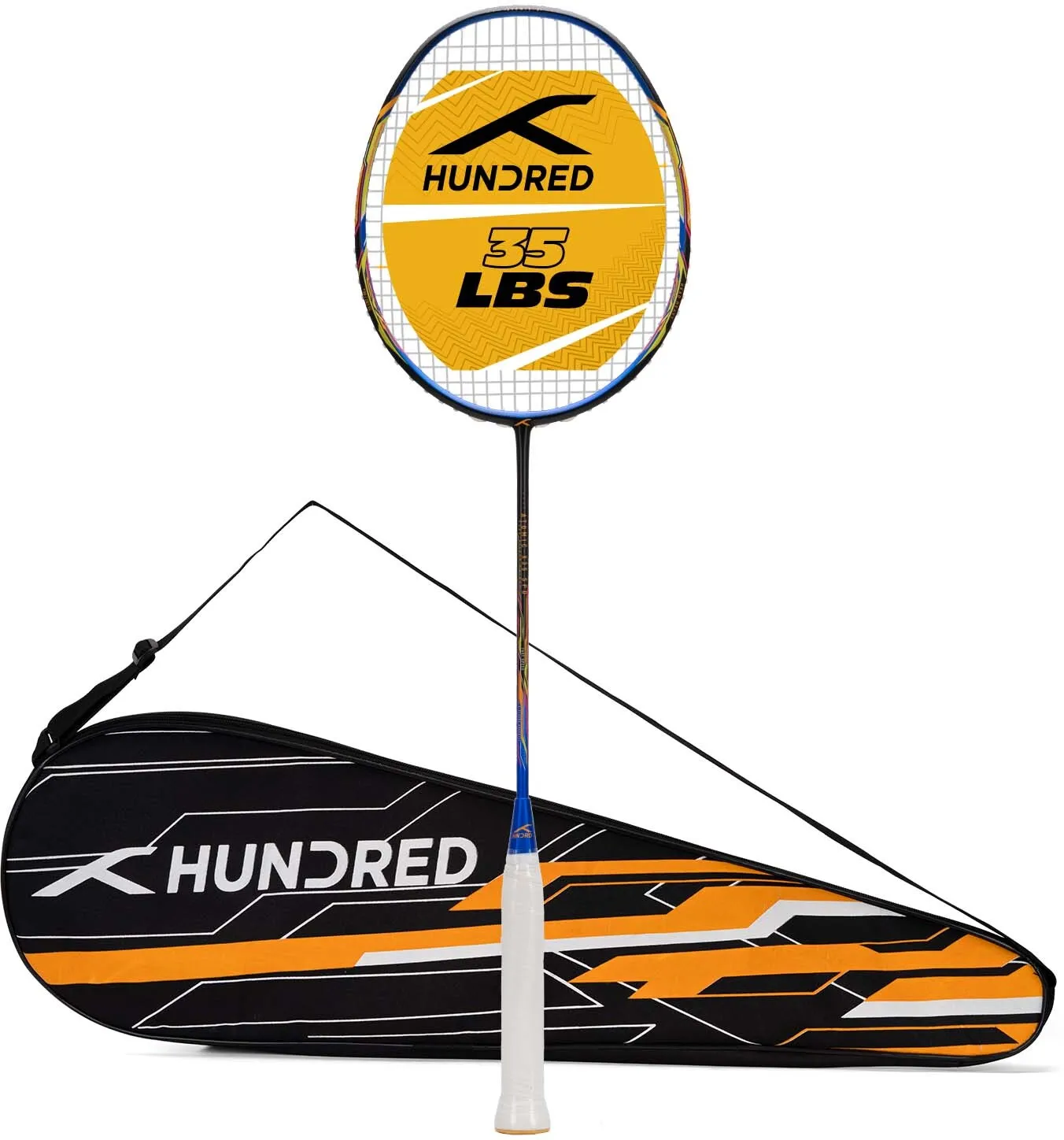 Hundred Atomic X 35 SPD X-Flex Shaft Strung Badminton Racquet (Black / Blue)