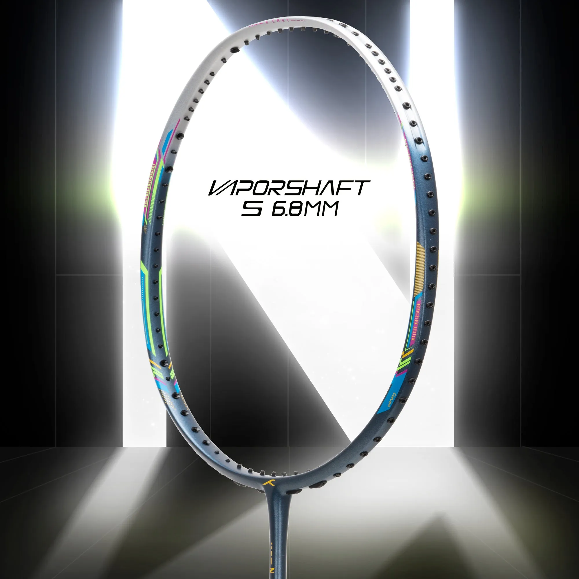 Hundred N-ERGY 80 Balanced Racket Strung Badminton Racquet (Silver / Blue)