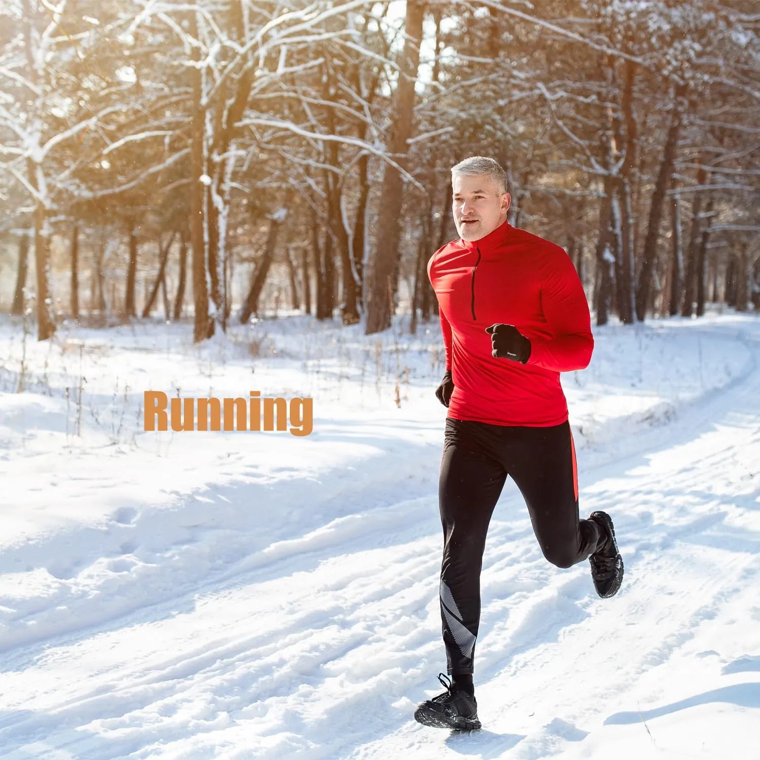 ihuan Thin Winter Running Gloves for Women Men, Sensitive Touchscreen Fingers for Cold Weather, Windproof Thermal Gloves for Working and Outdoor Sports, Soccer Cycling Camping Hiking Driving.