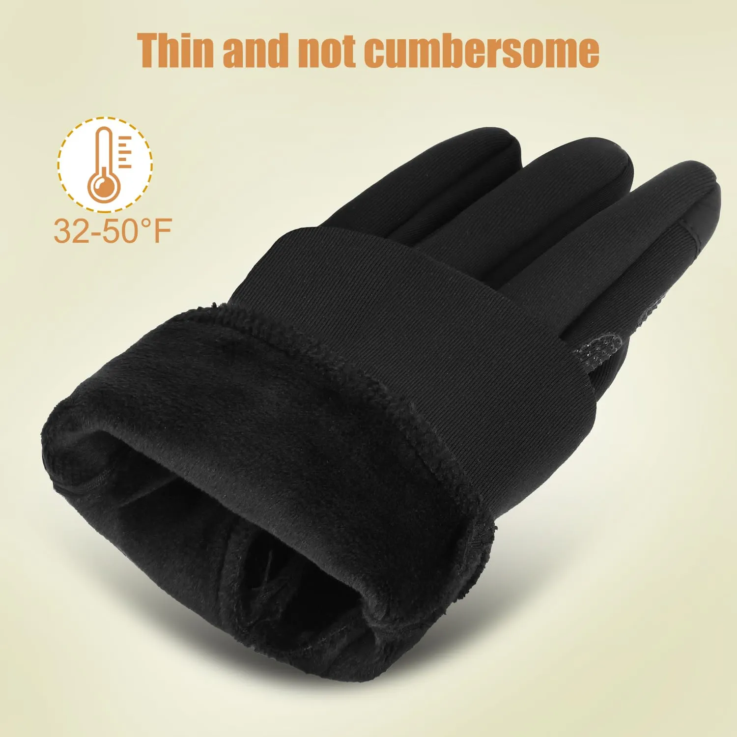 ihuan Thin Winter Running Gloves for Women Men, Sensitive Touchscreen Fingers for Cold Weather, Windproof Thermal Gloves for Working and Outdoor Sports, Soccer Cycling Camping Hiking Driving.