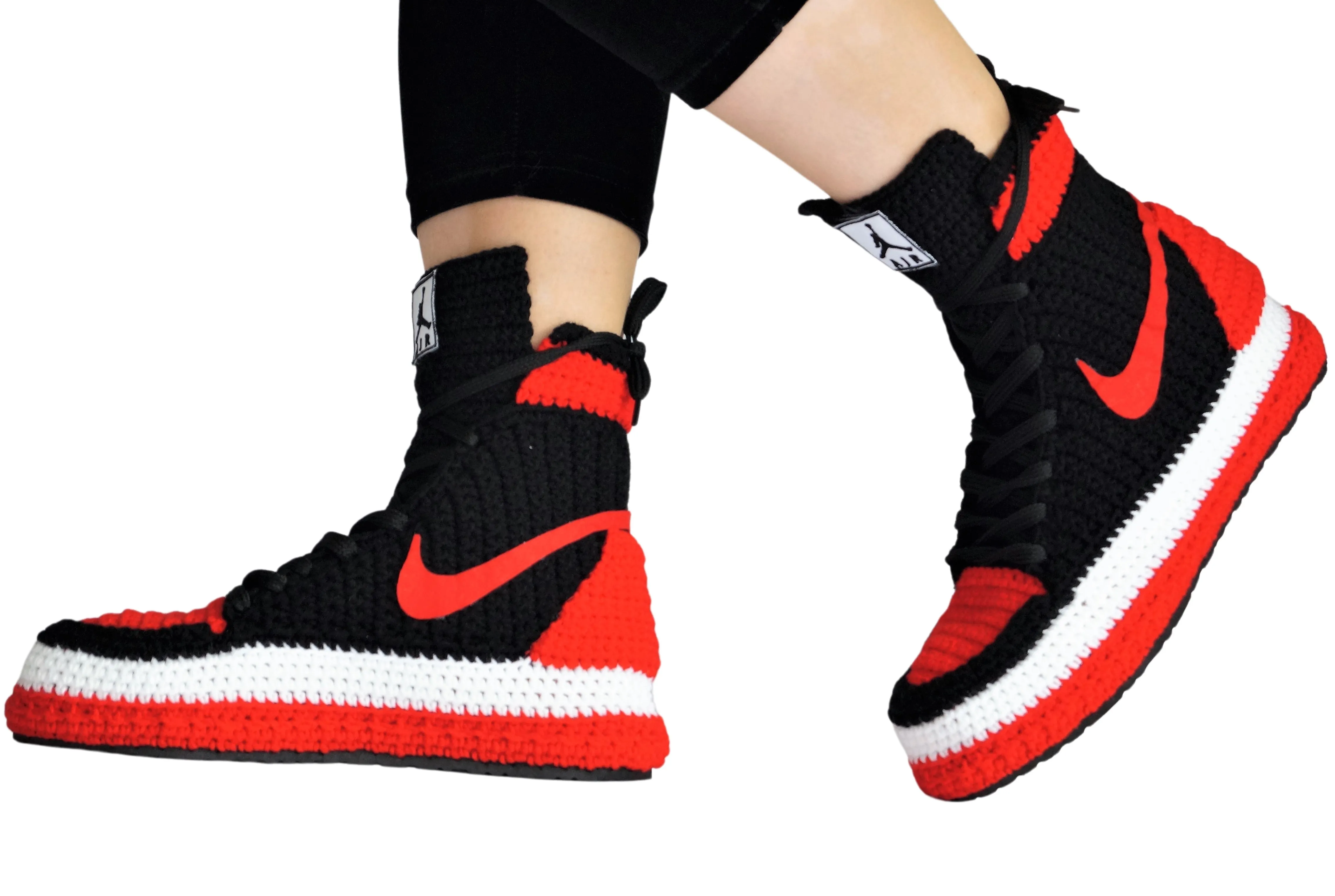 Jordan High Sneakers Plush Custom Slippers Banned Goods Flyknit Shoes