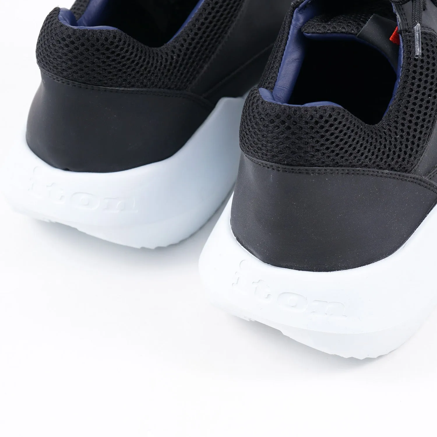 Kiton KNT Leather and Textile Sneakers