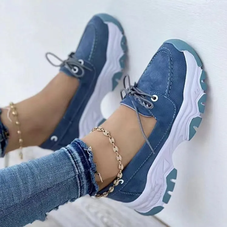 Lace-Up Sneakers For Women - GlamzLife