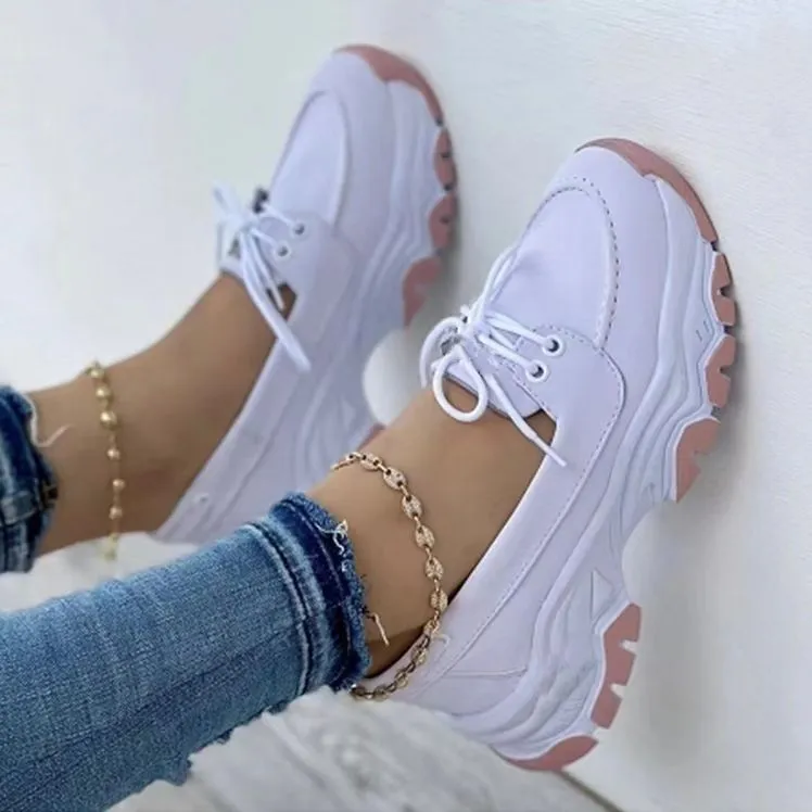 Lace-Up Sneakers For Women - GlamzLife