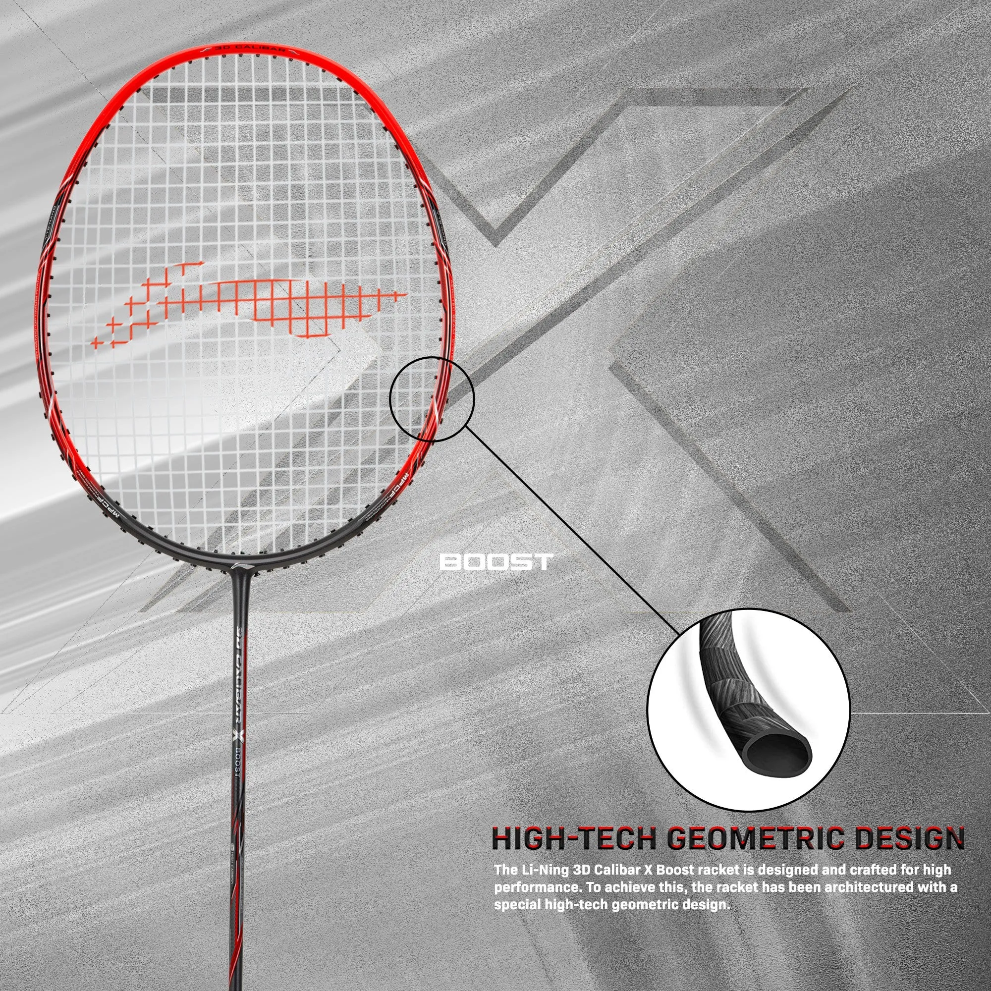 Li-Ning 3D Calibar X Boost Strung Badminton Racquet (Multicolor)