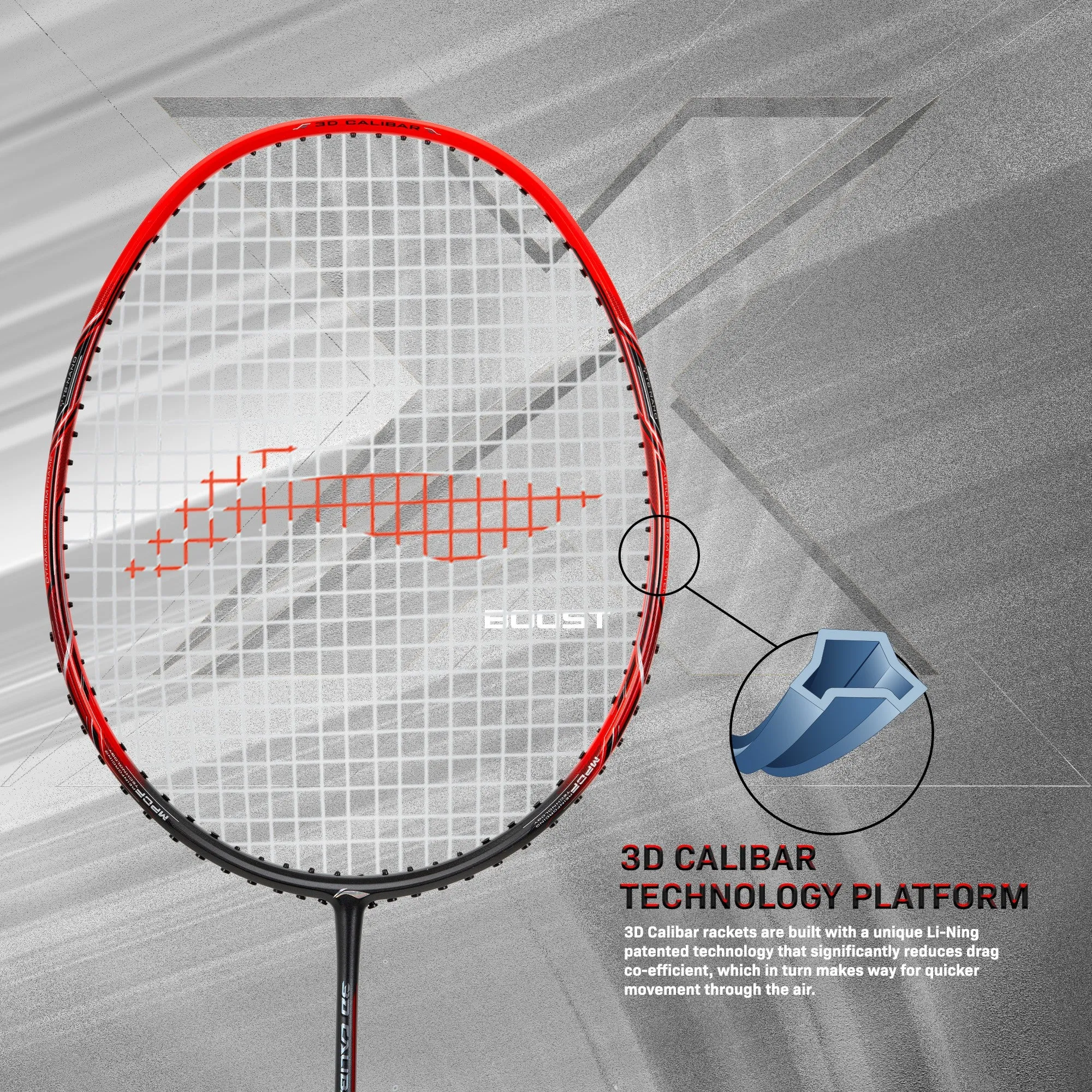 Li-Ning 3D Calibar X Boost Strung Badminton Racquet (Multicolor)