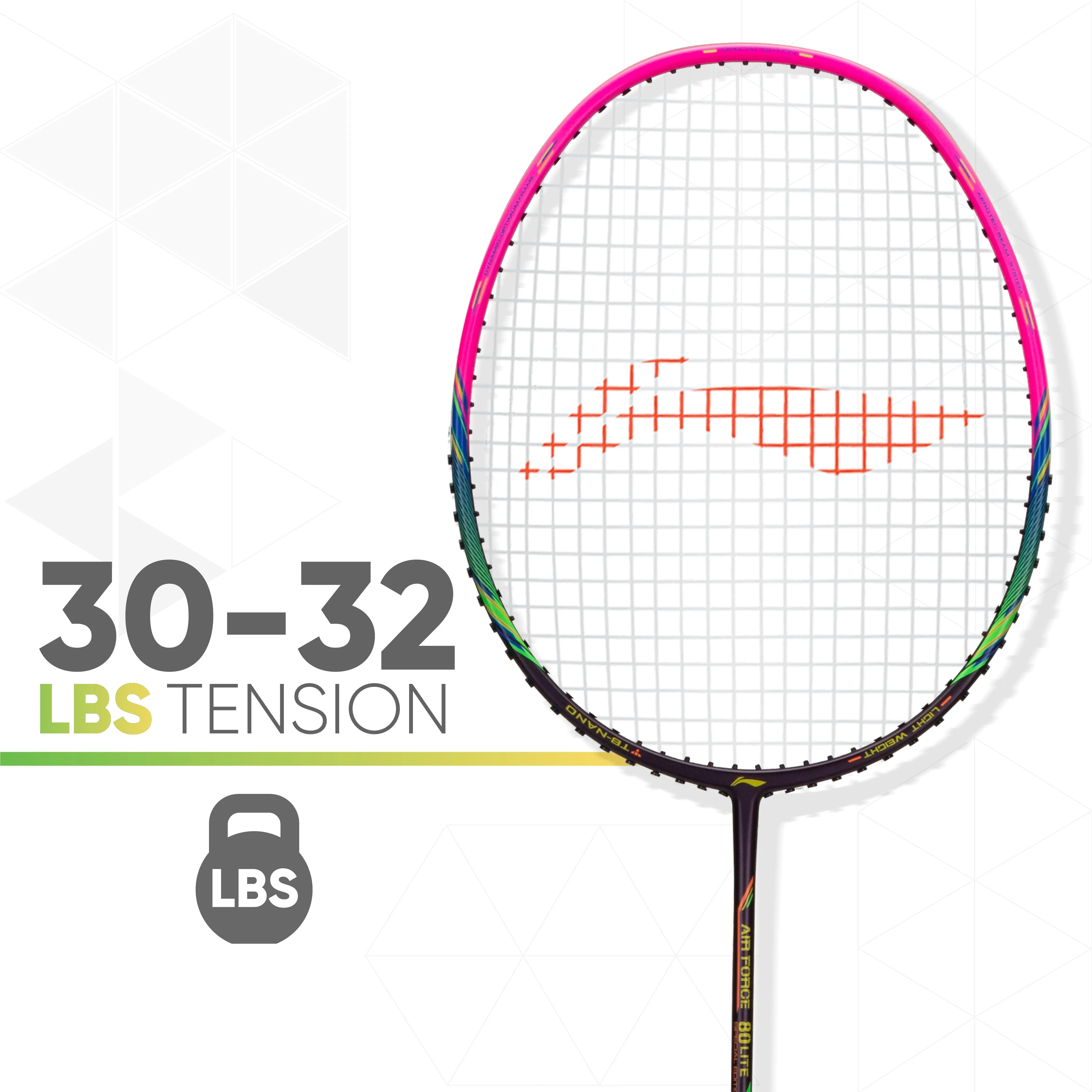 Li-Ning AIR-FORCE 80 LITE Strung Badminton Racquet (Purple / Pink)