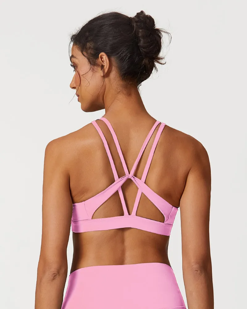 Lightweight Cross-Back Strappy Sports Bra