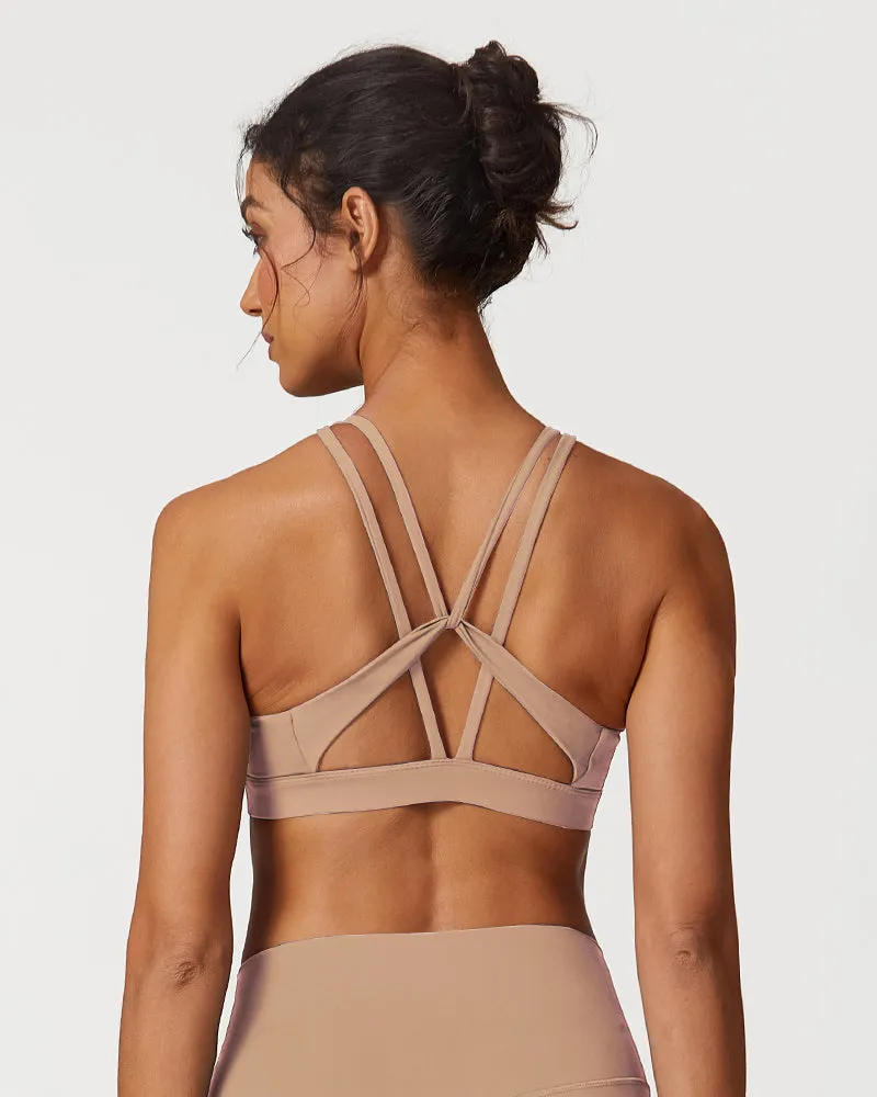 Lightweight Cross-Back Strappy Sports Bra