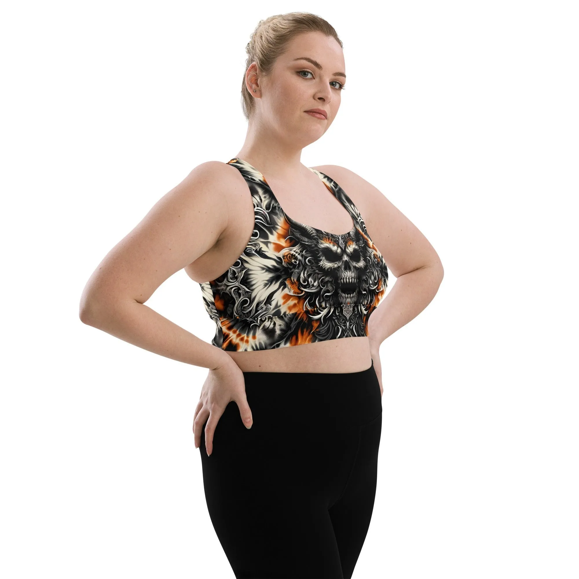 Longline Sports Bra Twilight Flame