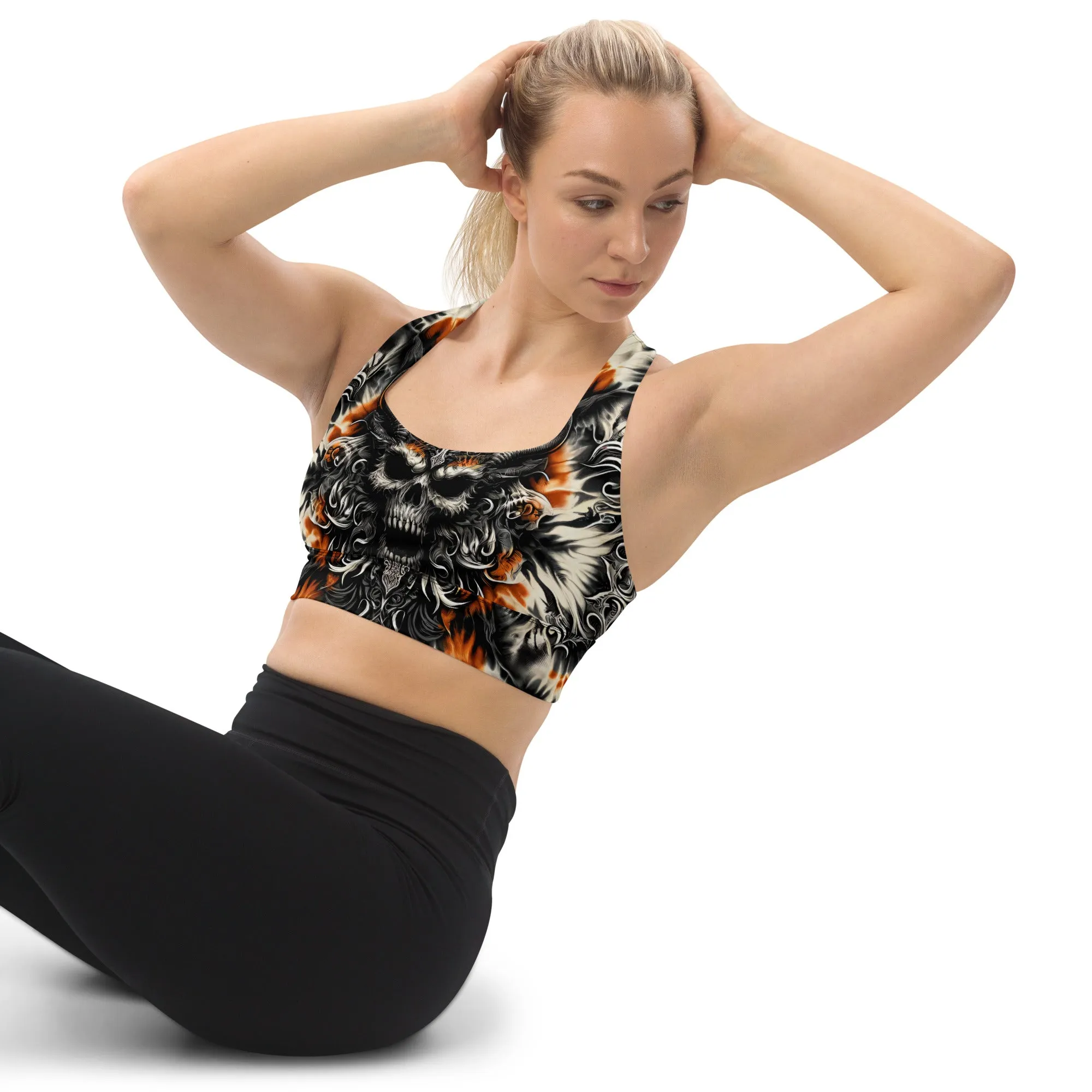 Longline Sports Bra Twilight Flame