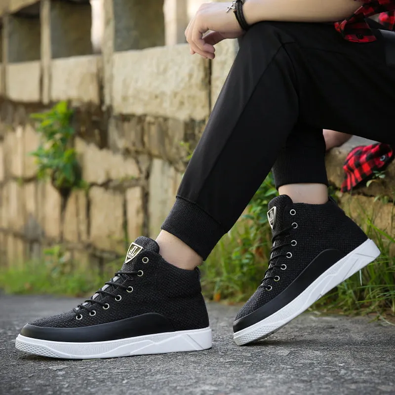 Men's linen high-top shoes men's sports casual Shoes