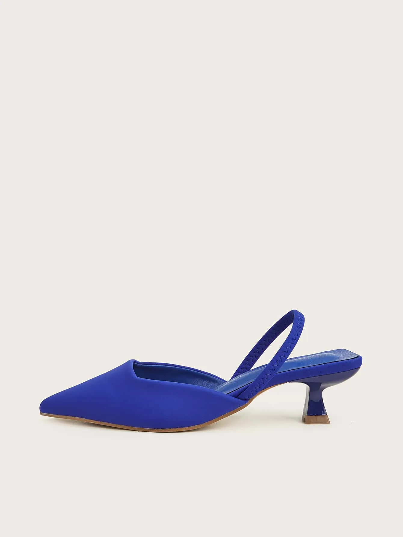 Minimalist Point Toe Slingback Heels