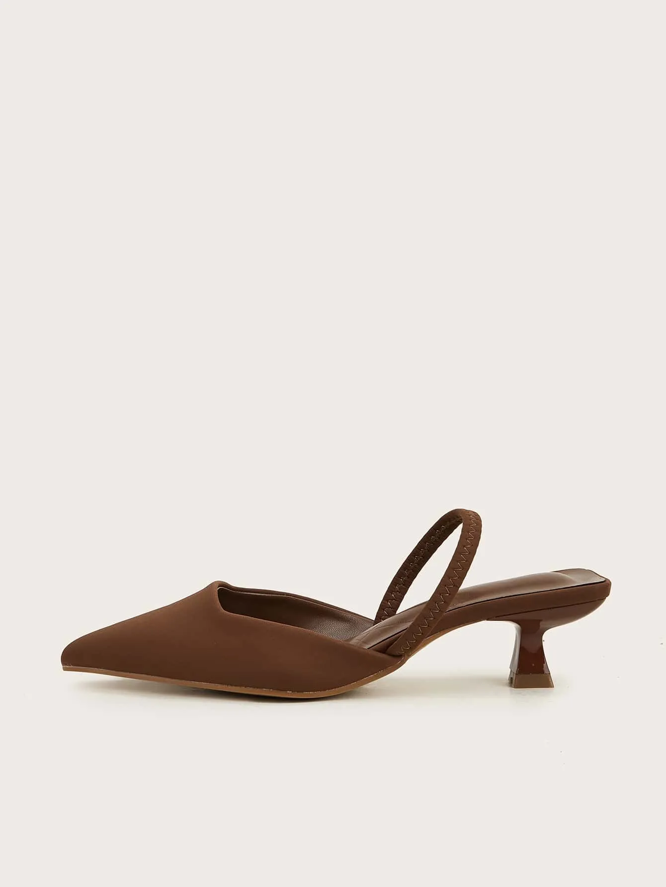 Minimalist Point Toe Slingback Heels