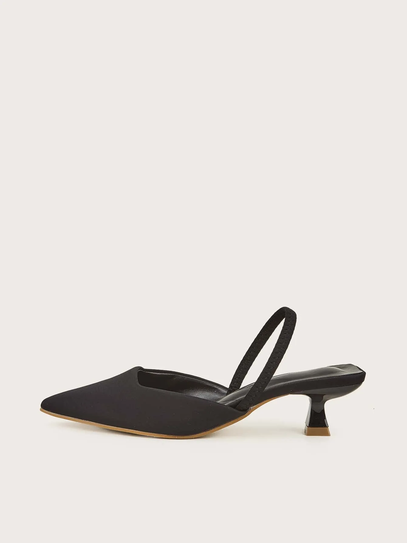 Minimalist Point Toe Slingback Heels