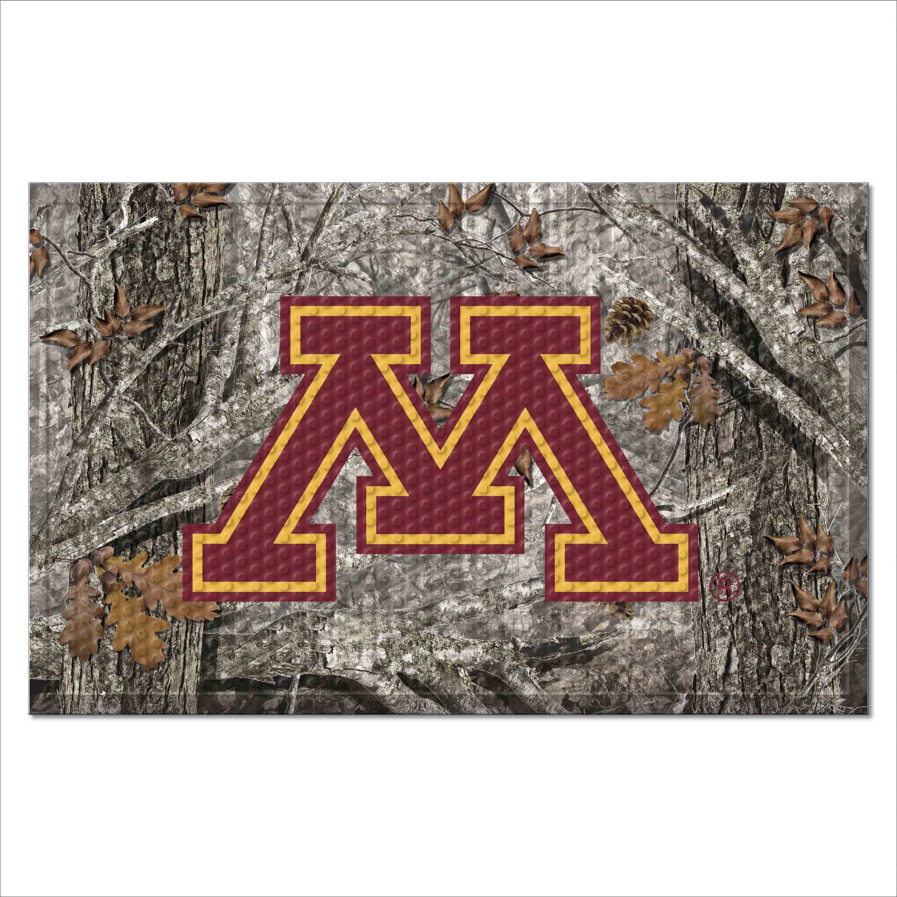 Minnesota Golden Gophers Rubber Scraper Door Mat Camo