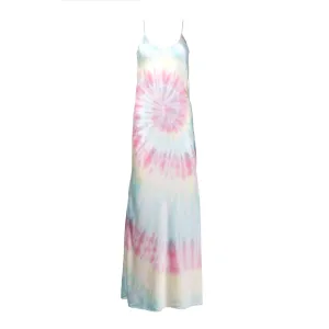 Multi Tie Dye Long Slip Dress