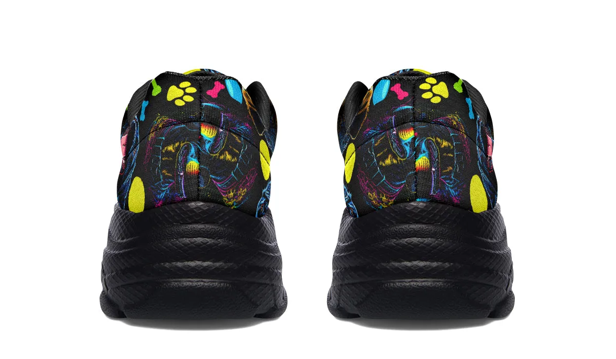 Neon Dogs Chunky Sneakers