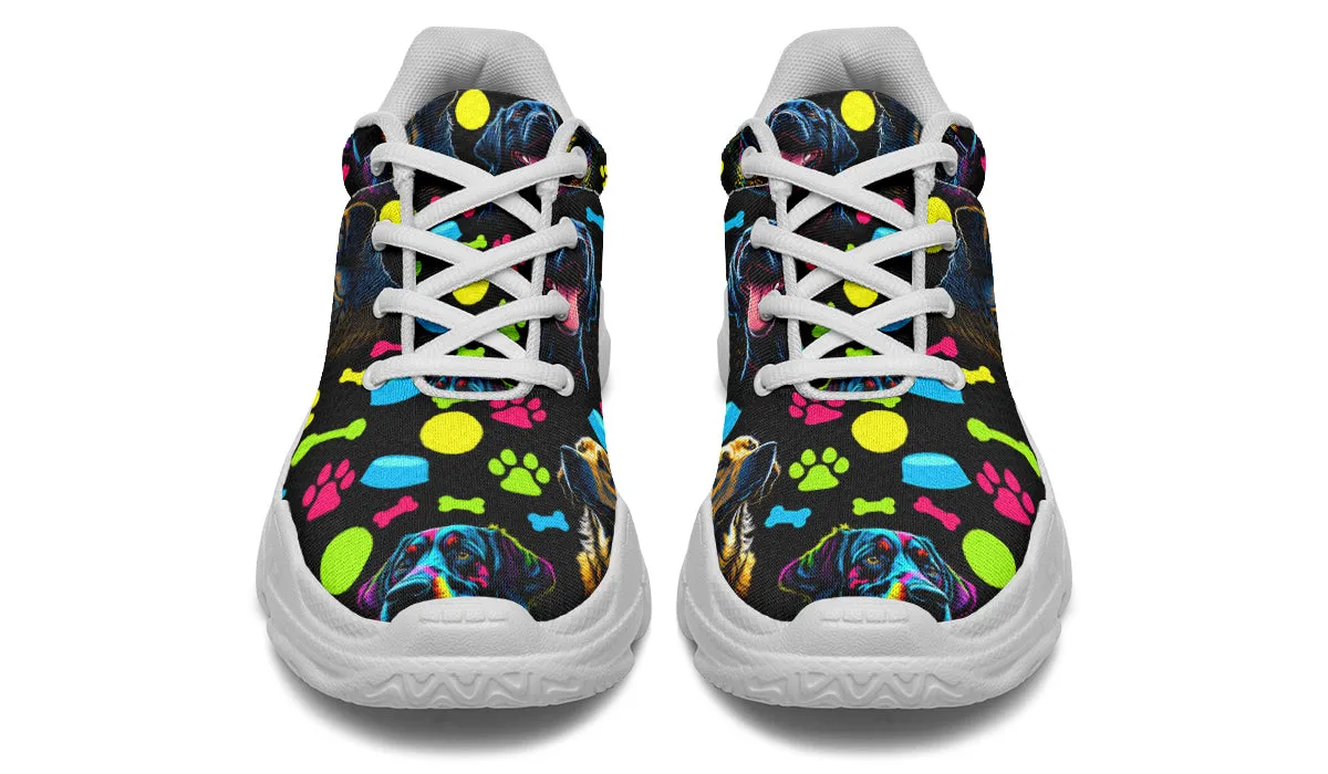 Neon Dogs Chunky Sneakers