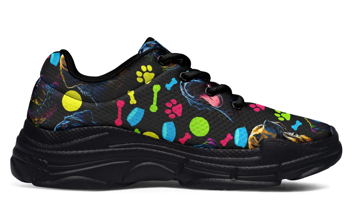 Neon Dogs Chunky Sneakers