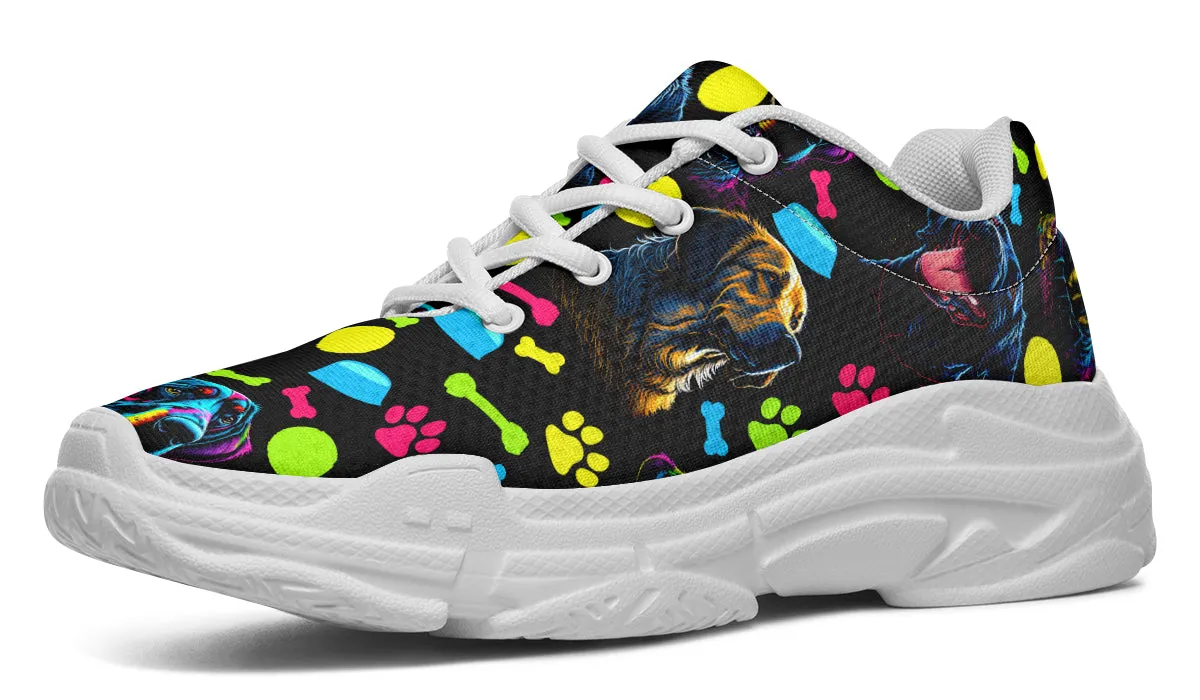 Neon Dogs Chunky Sneakers