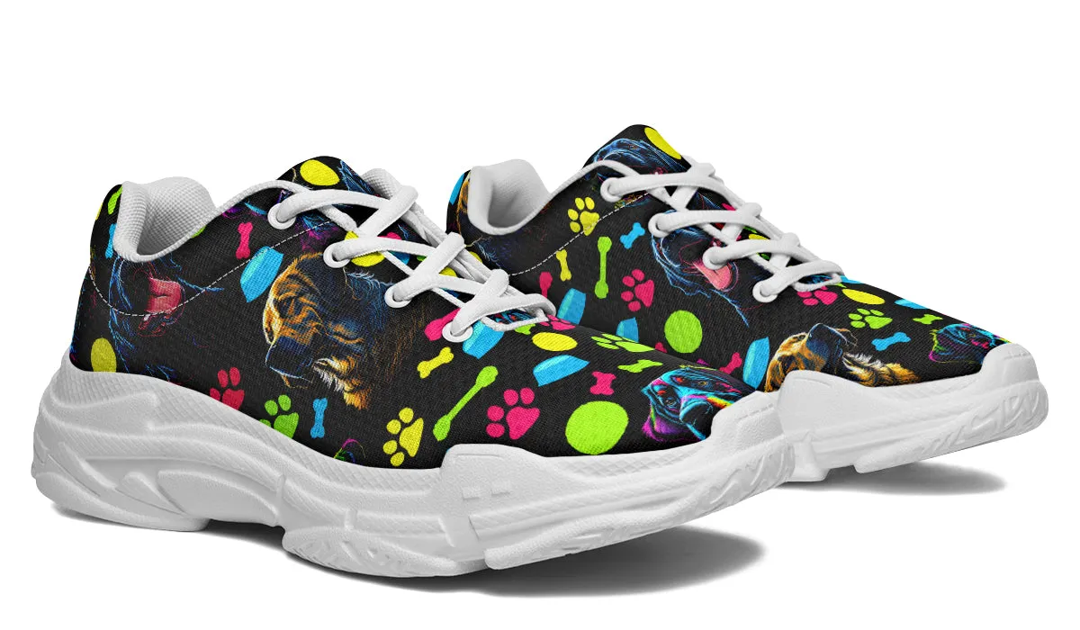 Neon Dogs Chunky Sneakers