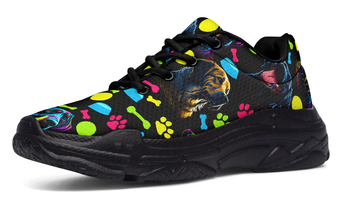 Neon Dogs Chunky Sneakers