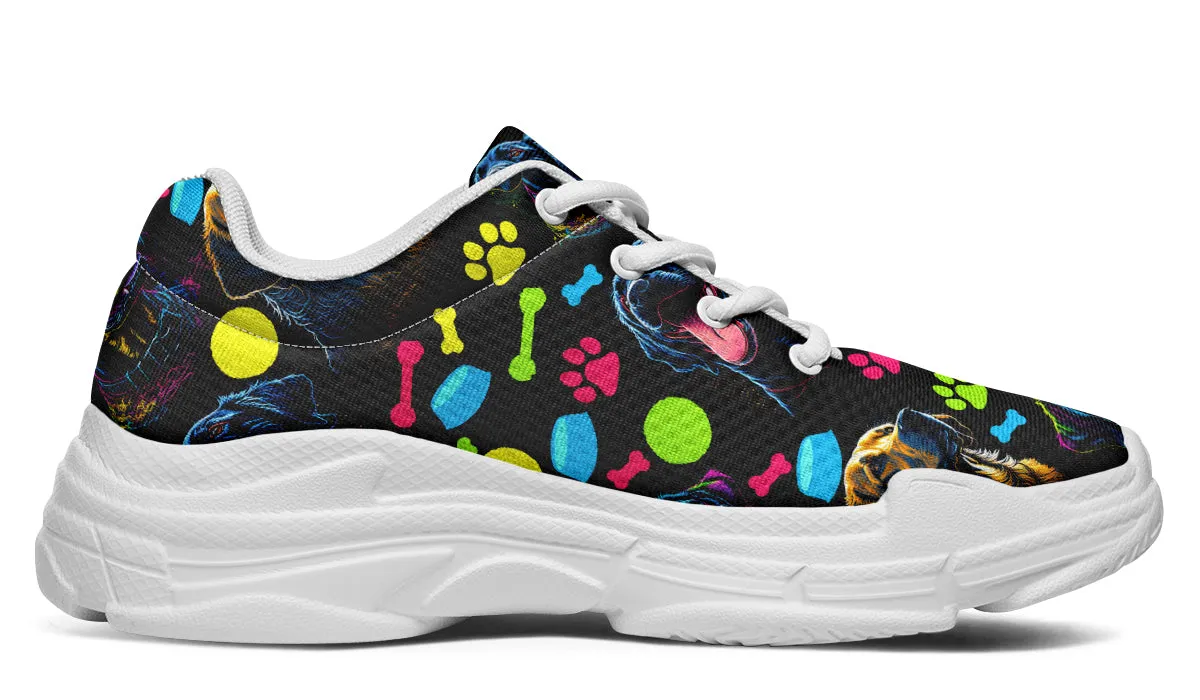 Neon Dogs Chunky Sneakers