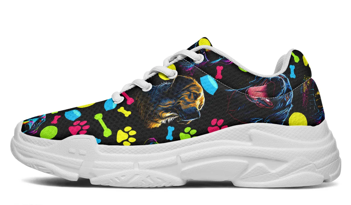 Neon Dogs Chunky Sneakers