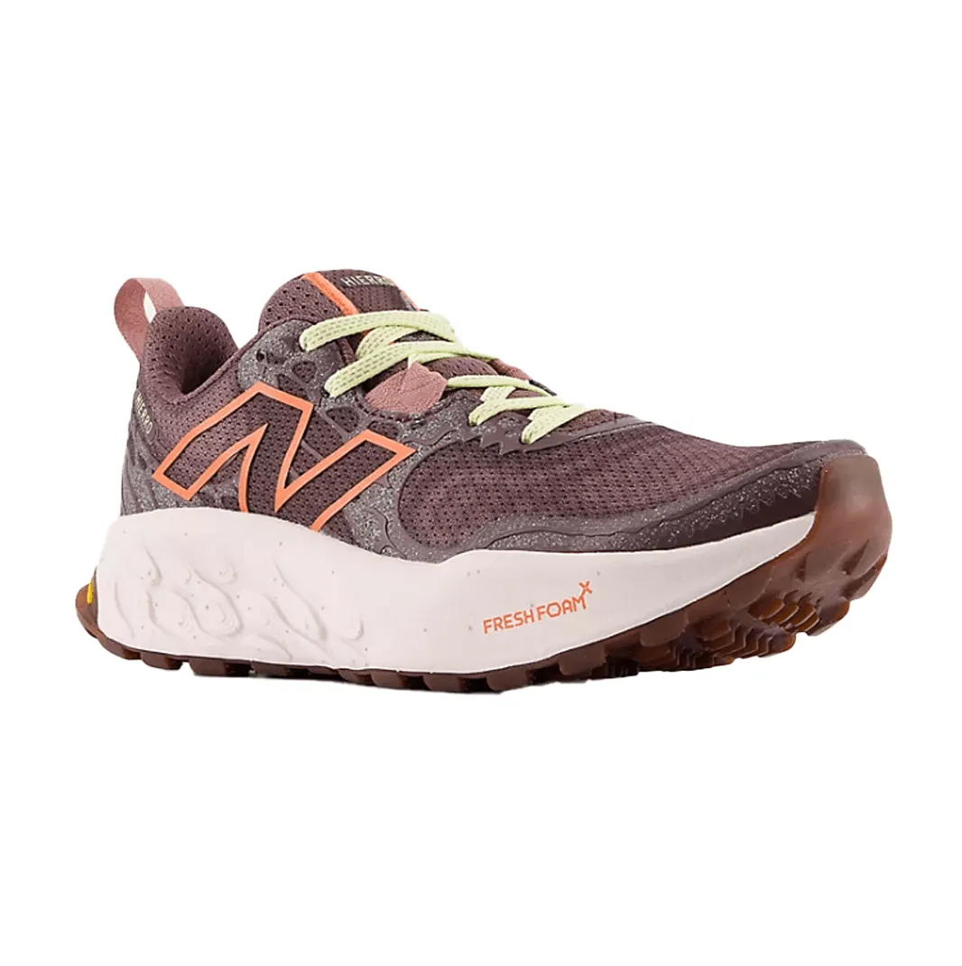 New Balance Women's Fresh Foam X Hierro v8 Trail Running Shoes in Licorice with Gulf Red and Pink Granite SS24