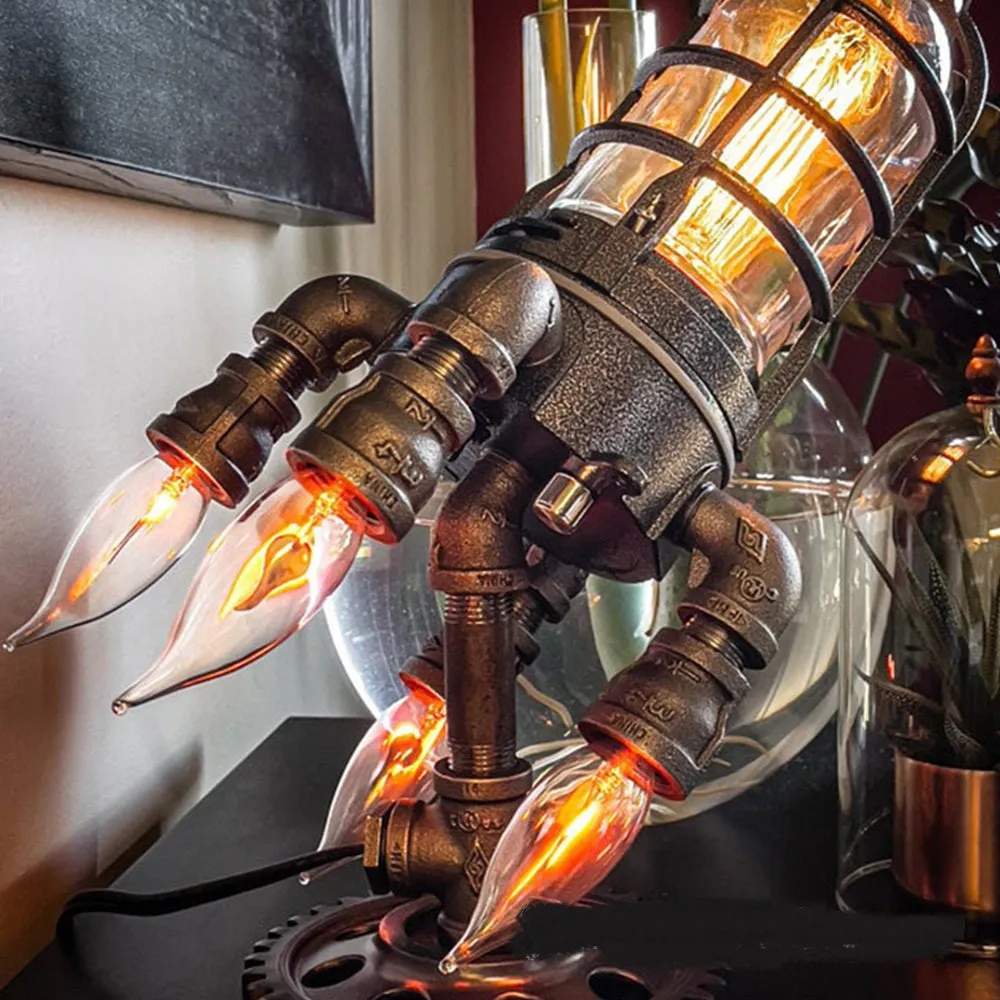 New Bazooka Flame Steampunk Rocket Home Decoration Light | Brodtica.com