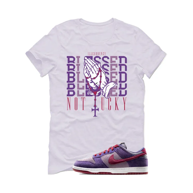 Nike Dunk Low “Plum” | illcurrency White T-Shirt (Blessed not lucky)