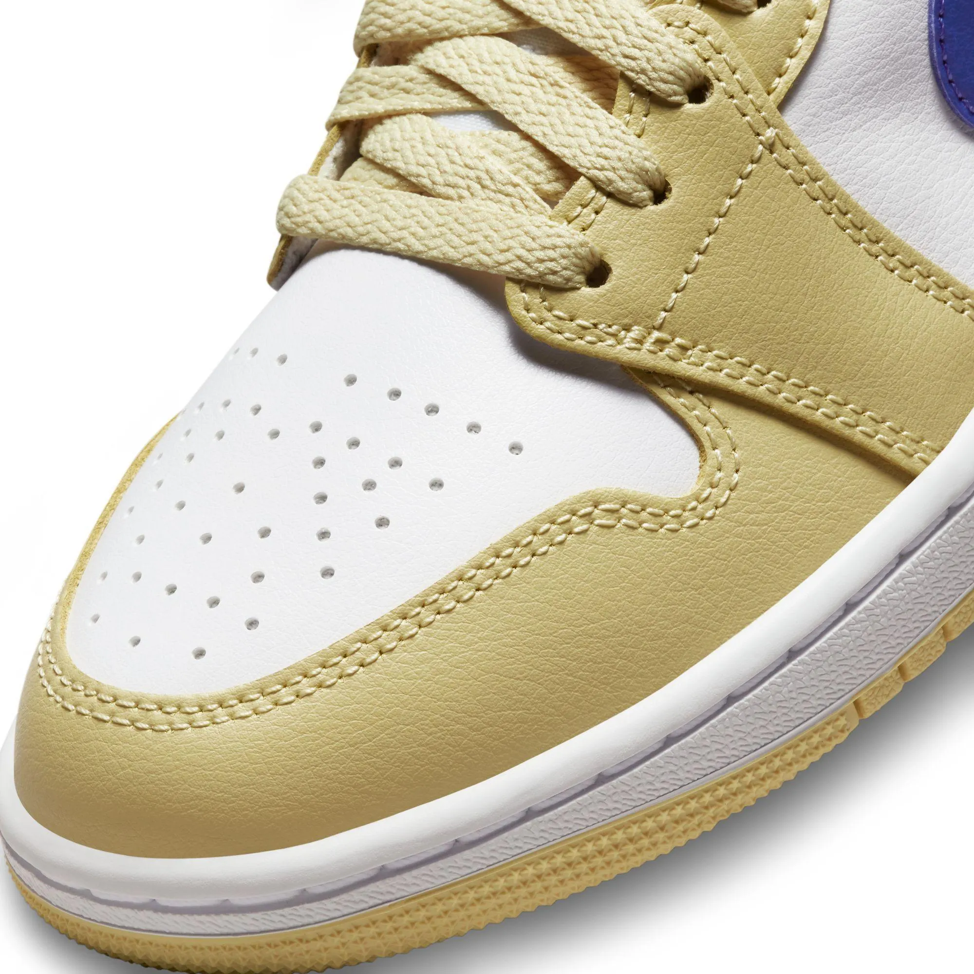 Nike Women's Air Jordan 1 Mid Shoes - Lemon Wash / Lapis White