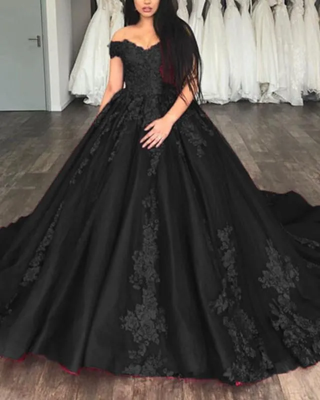 Off The Shoulder Tulle Ball Gowns Quinceanera Dresses Lace Appliques