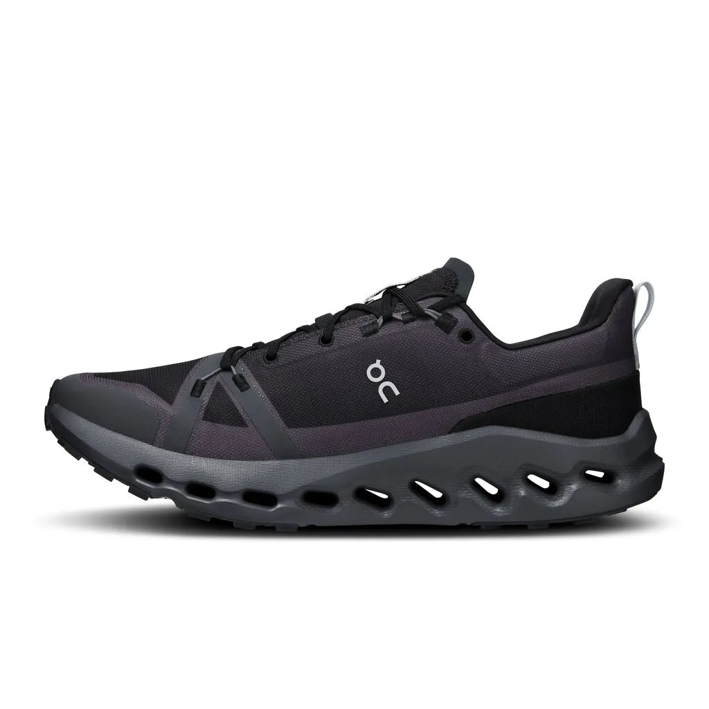 On Men's Cloudsurfer Trail Waterproof Running Shoes Black / Eclipse