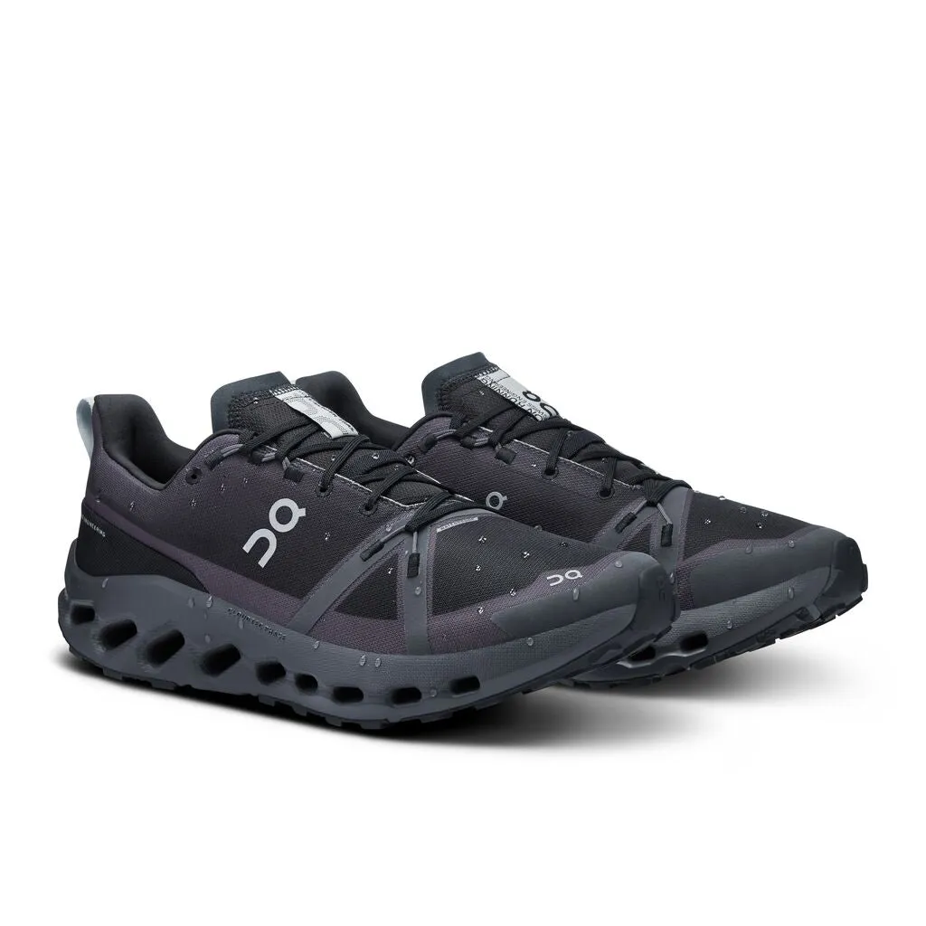 On Men's Cloudsurfer Trail Waterproof Running Shoes Black / Eclipse