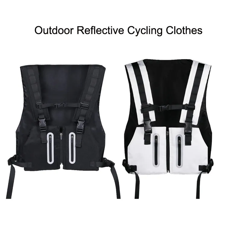 Outdoor Luminous Cycling Sports Vest Bag, Size: Free Size(Black)