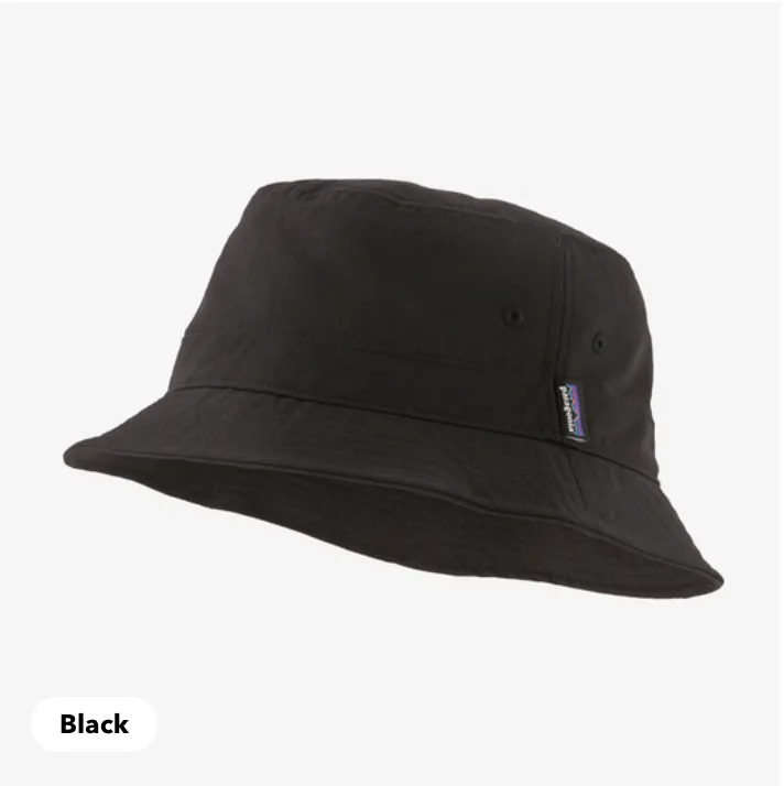 Patagonia Black Wavefarer Bucket Hat