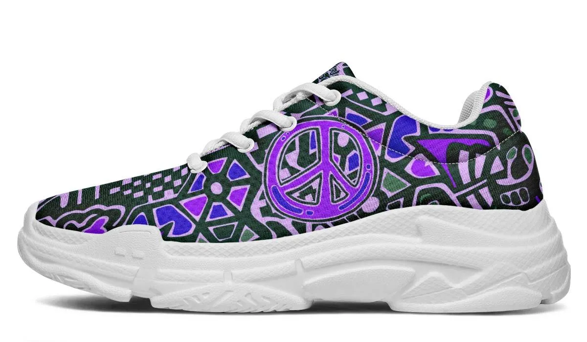 Peace Abstract Checkered Violet