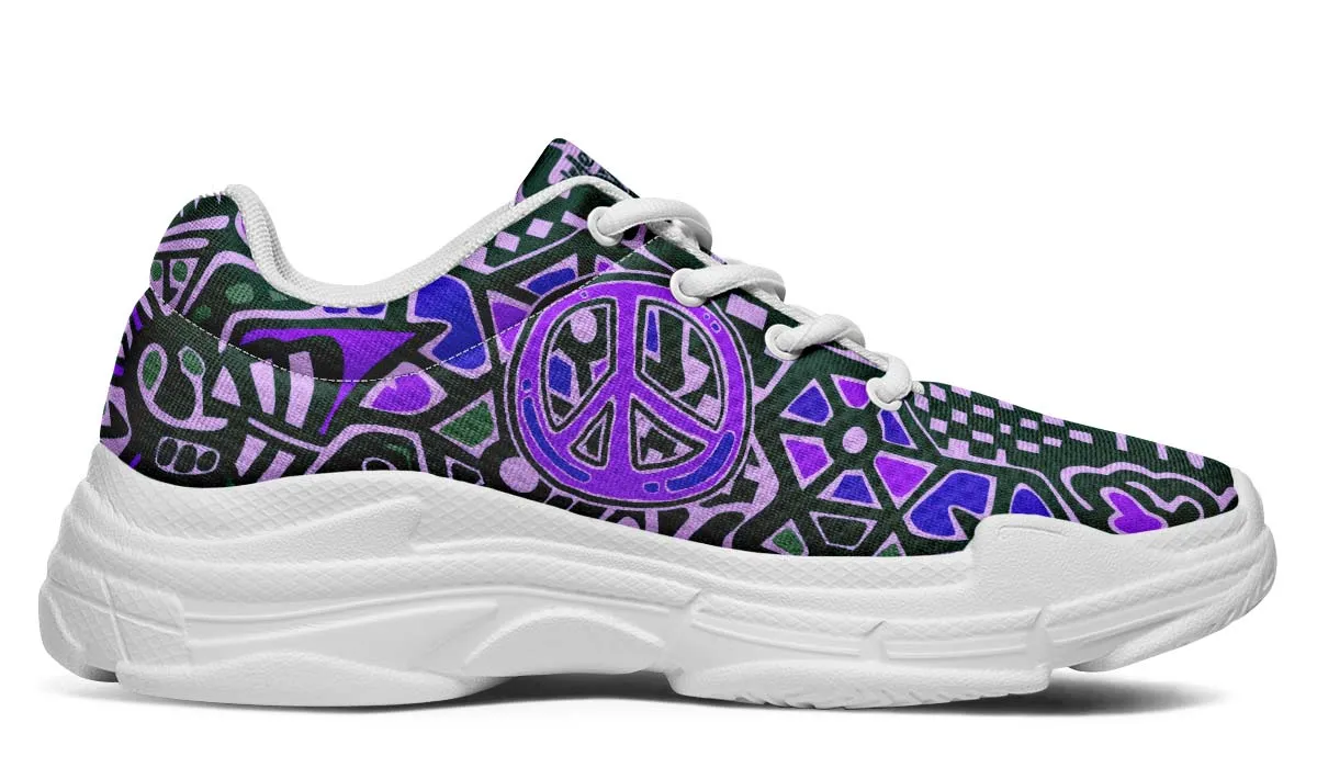 Peace Abstract Checkered Violet