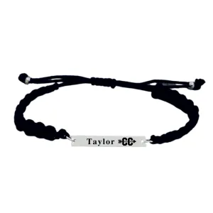 Personalized Engraved Cross Country CC - Running Bar Rope Bracelet