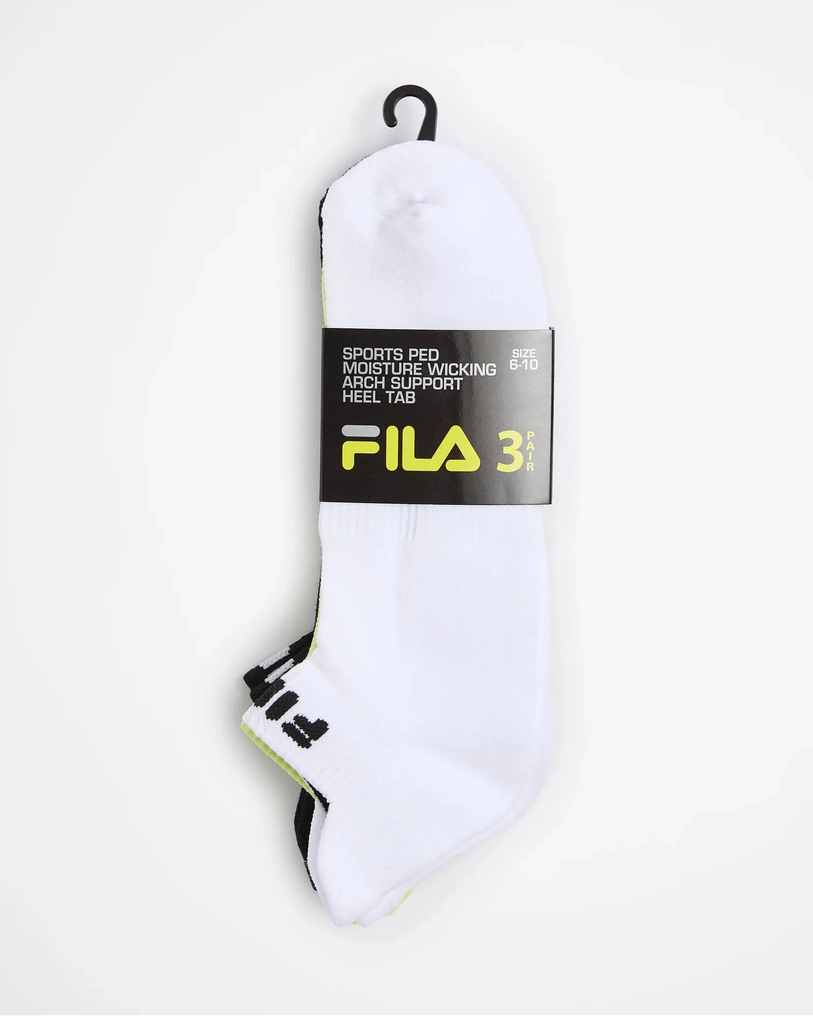 popular  3 Pack Sports Ped Socks - Fila