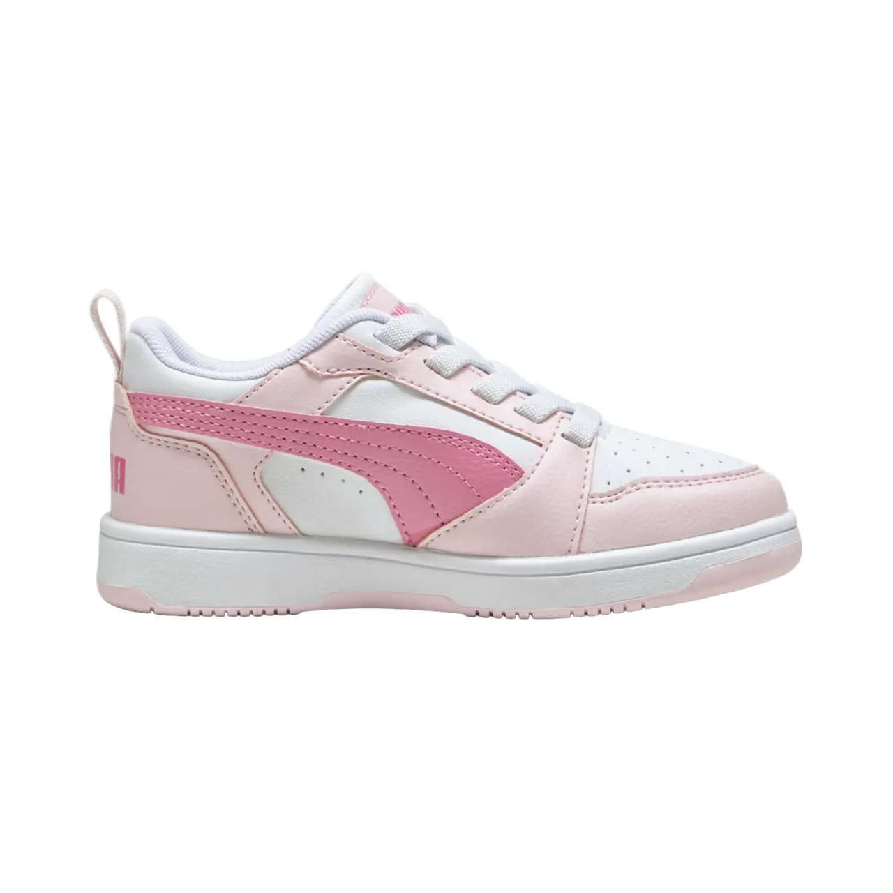 Puma scarpa sneakers da ragazza Rebound v6 396742-08 bianco-rosa