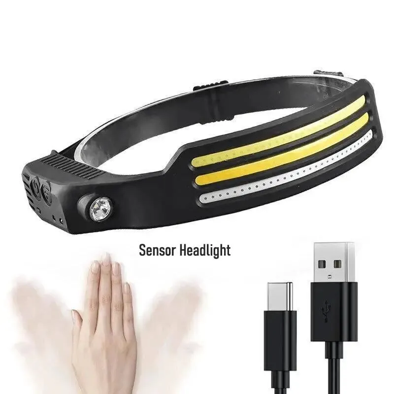 Rechargable Headlamp, Camping Accessories Gear, Waterproof Head Led Lights