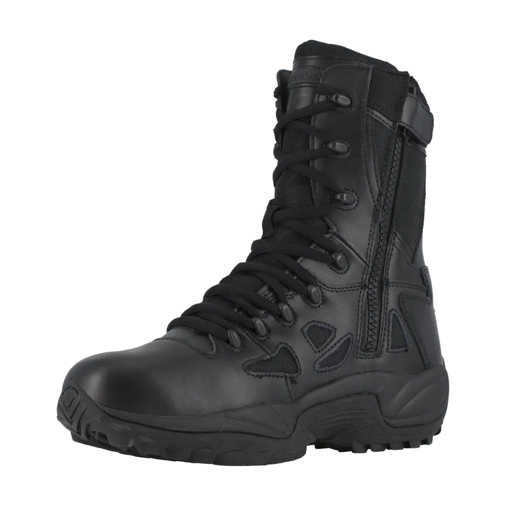 Reebok RB8875 Men's Rapid Response Tactical Boots - Side Zip - Black